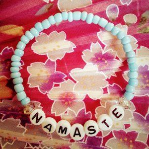 NAMASTE // Glass Bead Bracelet